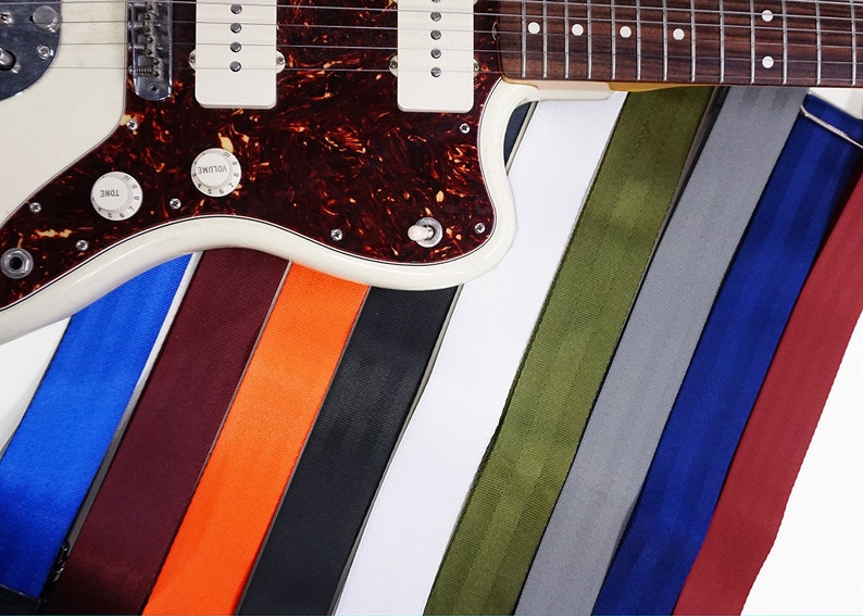 Recycled Seat Belt Guitar Strap Vegan Eco Friendly Guitar Etsy