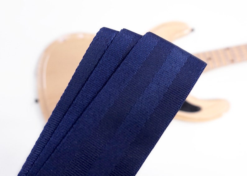 Navy Recycled Seat Belt Guitar Strap Vegan Eco Friendly Etsy