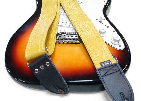 Sangle de guitare jaune de haute qualité Keenso, sangle, guitare