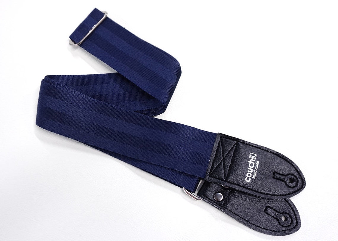 Navy Recycled Seat Belt Guitar Strap Vegan Eco Friendly Etsy