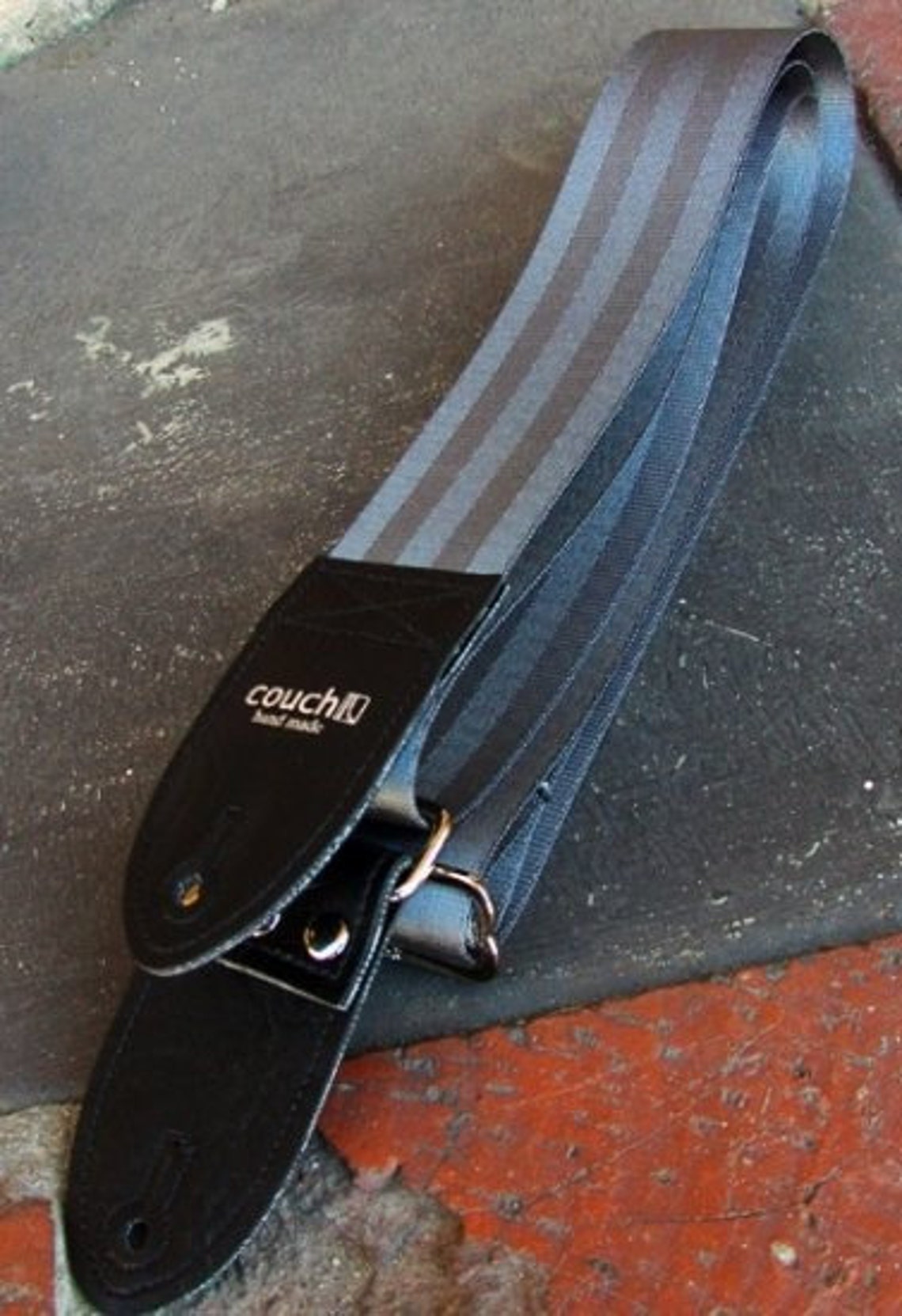 Industrial Silver Recycled Seat Belt Guitar Strap Vegan Eco Etsy