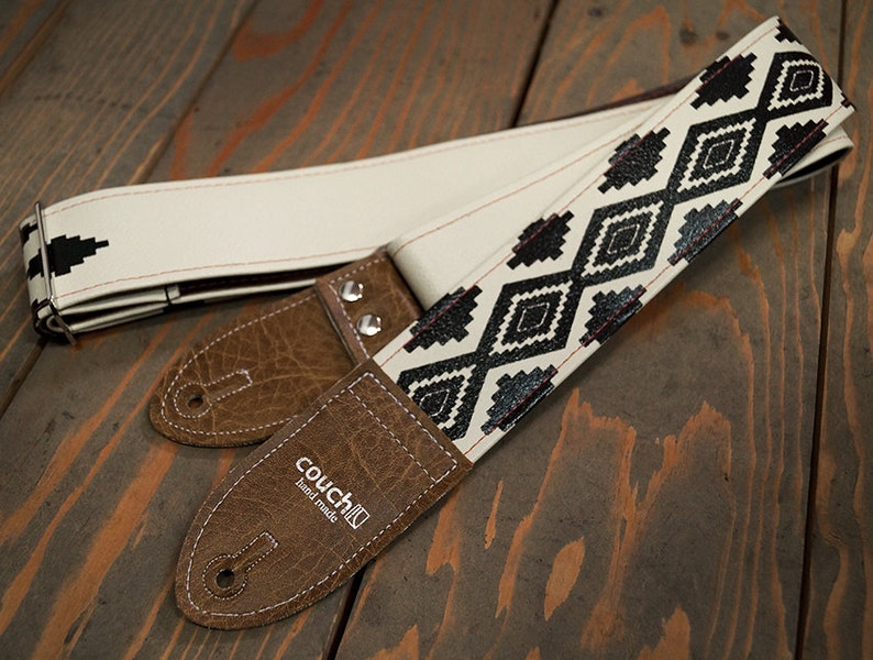 Byloos Native American Inspired Guitar Strap Navajo Style Print Vegan Guitar Straps image 2