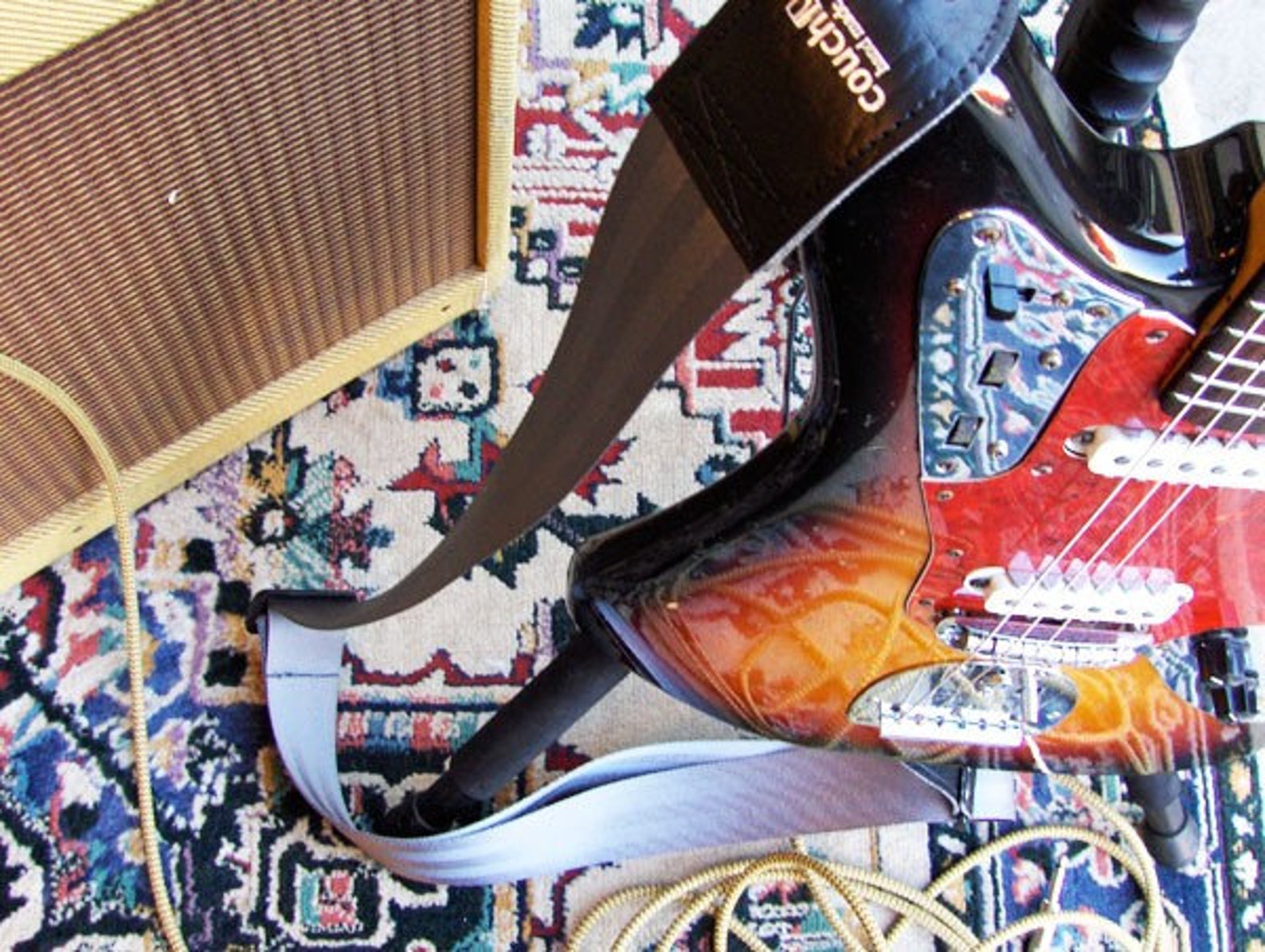 Industrial Silver Recycled Seat Belt Guitar Strap Vegan Eco Etsy