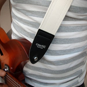 None More White Guitar Strap - Vegan Friendly - Heavy Duty - Built To Rock image 6