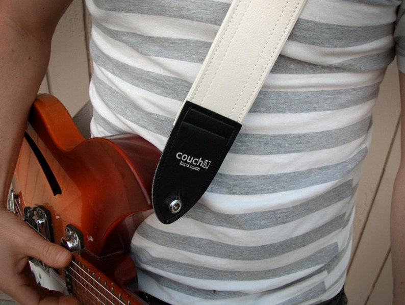 None More White Guitar Strap - Vegan Friendly - Heavy Duty - Built To Rock image 6