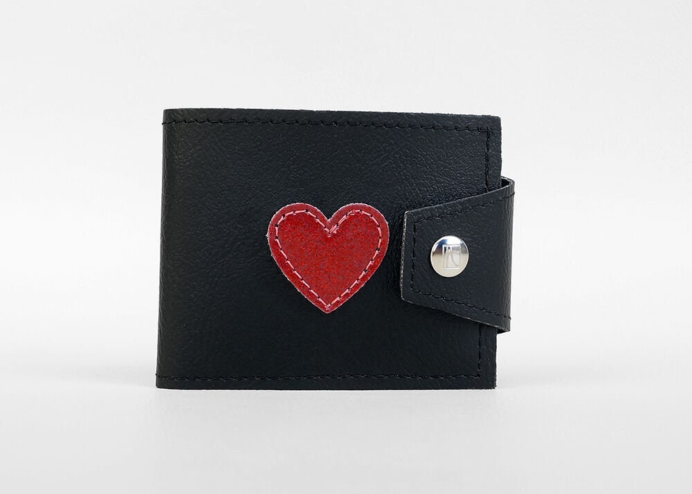 Heart Embroidered Faux Leather Wallet, Women's Small Cute Wallet With Multi  Card Slots - Temu Belgium