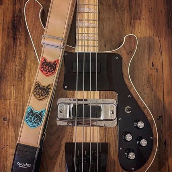 Cat Guitar Strap - Multi Color Cats - Vegan - Mr. Whiskers approves these guitar straps