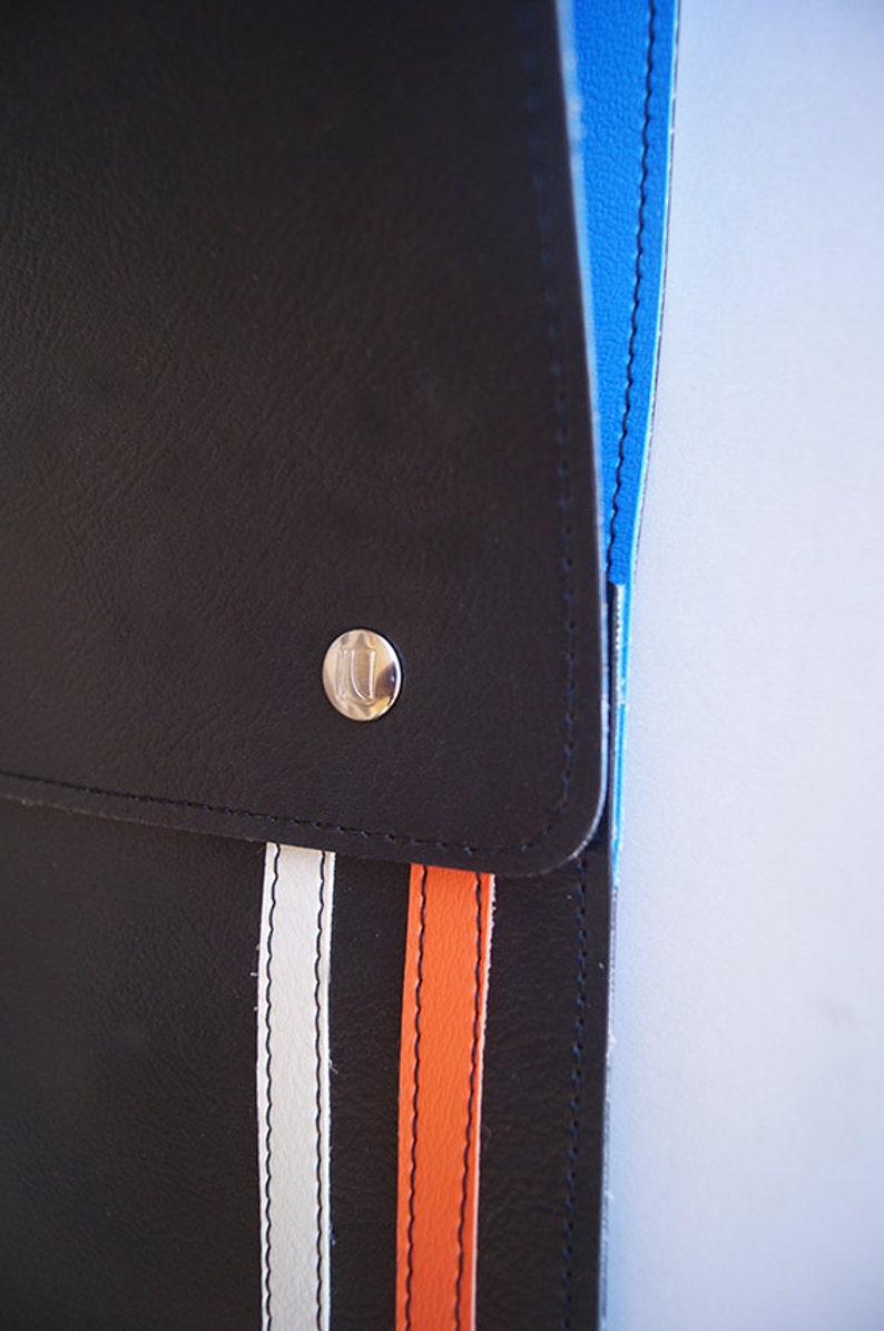 Racing Stripe Drumstick Bag Classic Look Sharp Handmade Vegan Radness image 2