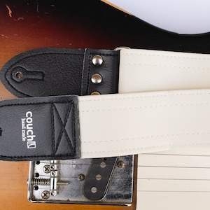 None More White Guitar Strap Vegan Friendly Heavy Duty Built To Rock image 3