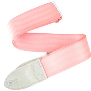 Soft Pink Seatbelt Guitar Strap, Upcycled Pink Guitar Straps