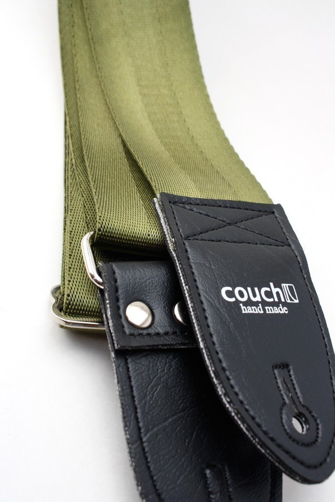 Army Green Recycled Seat Belt Guitar Strap Vegan Eco Etsy