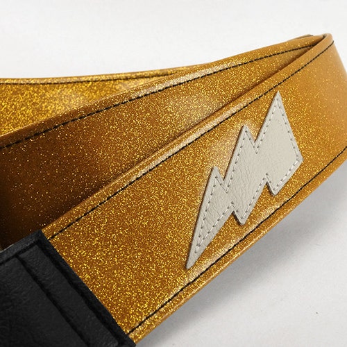Gold Sparkle Guitar Strap Metal Flake Vintage Style Etsy
