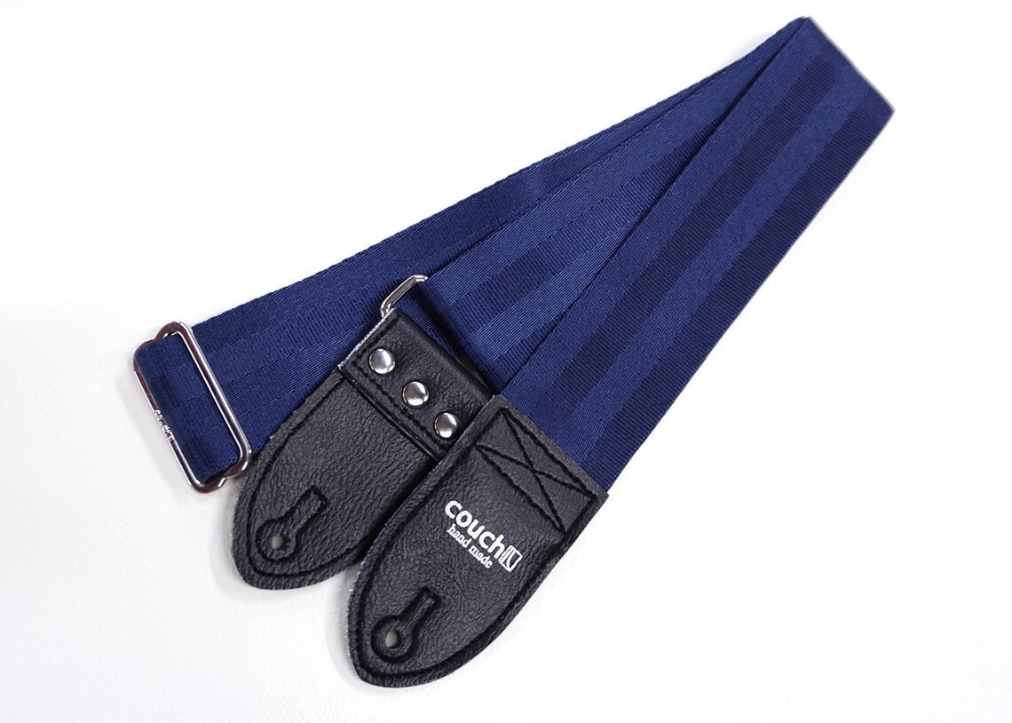 Navy Recycled Seat Belt Guitar Strap Vegan Eco Friendly Etsy