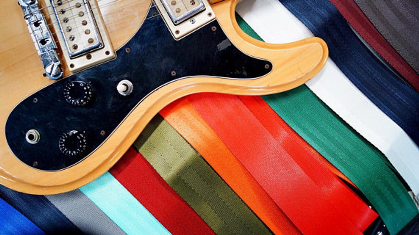 Recycled Seat Belt Guitar Strap Vegan Eco Friendly Guitar Etsy