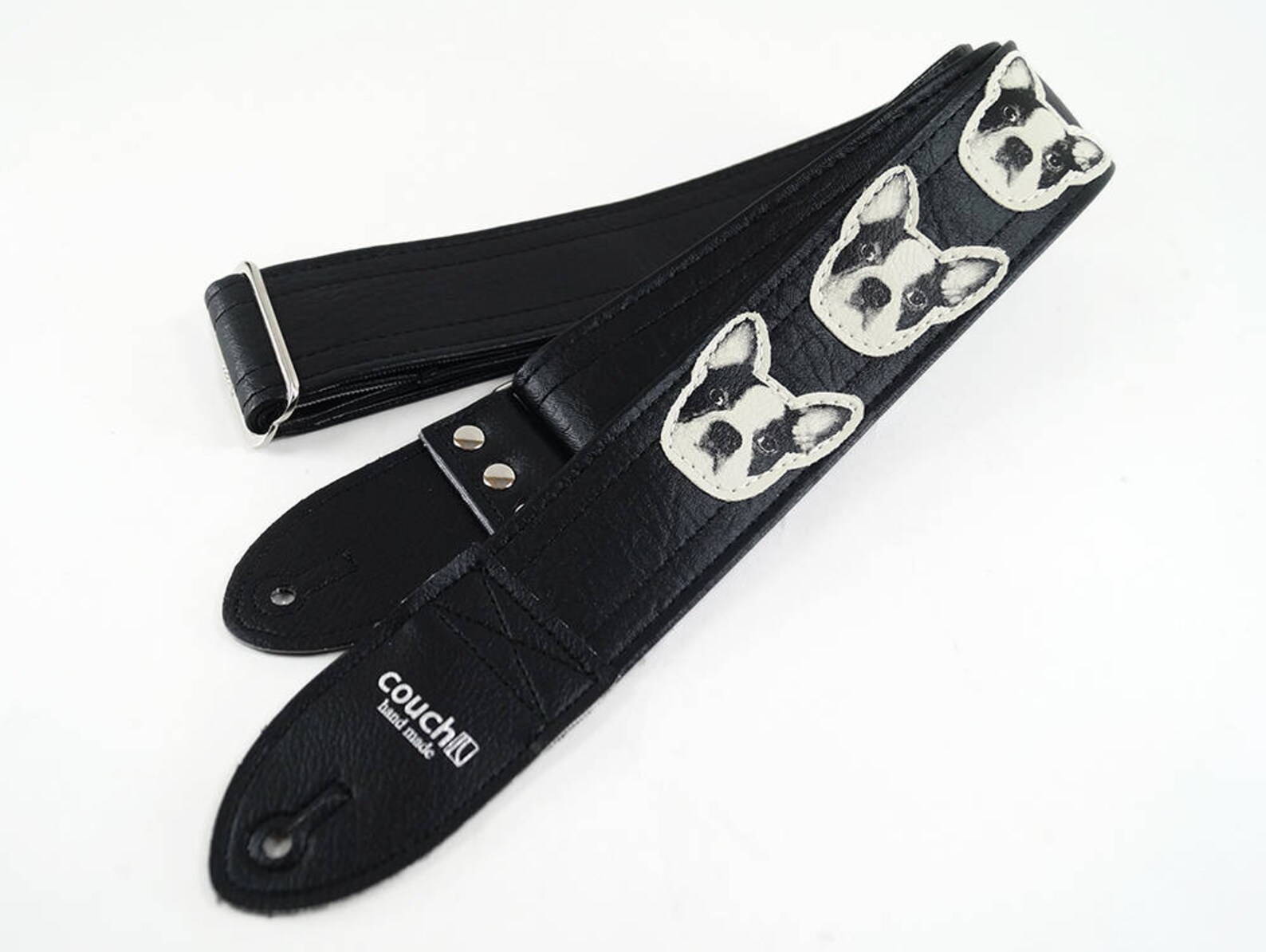 Dog Guitar Strap Hand Sewn Dogs French Bulldog Boston Etsy