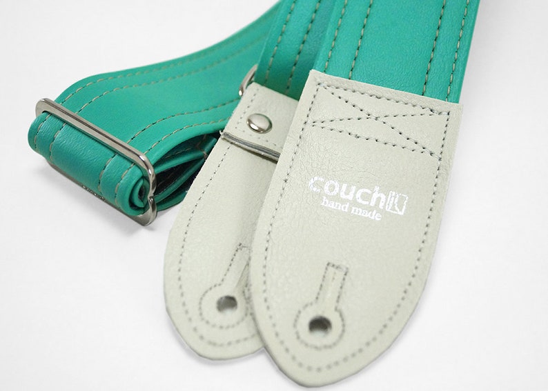 Mint & Linen Vintage Guitar Strap Seafoam Green Aqua Blue Etsy