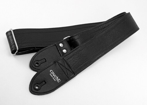 None More Black Luggage Stitch Guitar Strap There Is None Etsy
