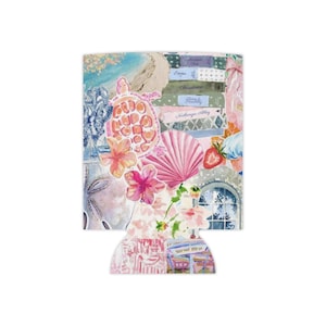 Tropischer Dosenkühler - Florale Strandvibes, Sommerpartyzubehör, Geschenk für Ozeanliebhaber, isolierter Getränkehalter, lustiges Zusammenkommen im Freien (...)