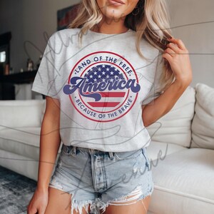 Land Of The Free Because Of The Brave, Fourth Of July, Graphic T-Shirt, Unisex Fit Bella Brand Shirt