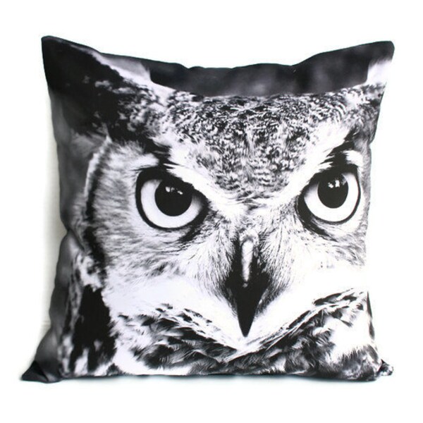 OWL animal pillow cushion/throw pillow/ 16x16 inch pillow/ cushion cover/ 16"x16 , 41cms