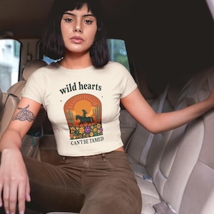 Country baby tee, western crop top for summer