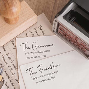 Carimbo de endereço de remetente personalizado, Carimbo de endereço de remetente autoentintado personalizado, Carimbo de endereço residencial personalizado, Carimbo de endereço para casamento, Carimbo de madeira