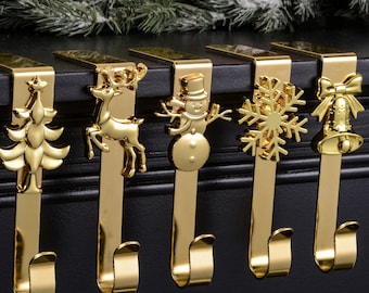 Christmas Mantle Stocking Holder, Stocking Holder For Mantle, Stocking Hanger, Christmas stocking hooks, Christmas decor gifts, Home decor