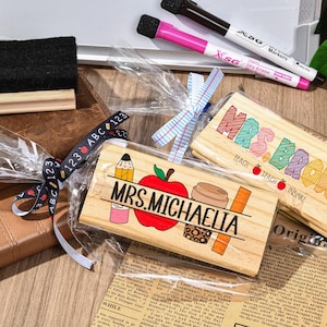 Personalized White Board Eraser & Marker Teacher Gift Set,Gift For Teacher Appreciation,Back To School,End Of School Year.