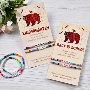 Mommy And Me Matching Bracelet, First Day Of School Bracelet, Back To School &Preschool Gift,Anxiety Gift For Kids,First Day Of Kindergarten