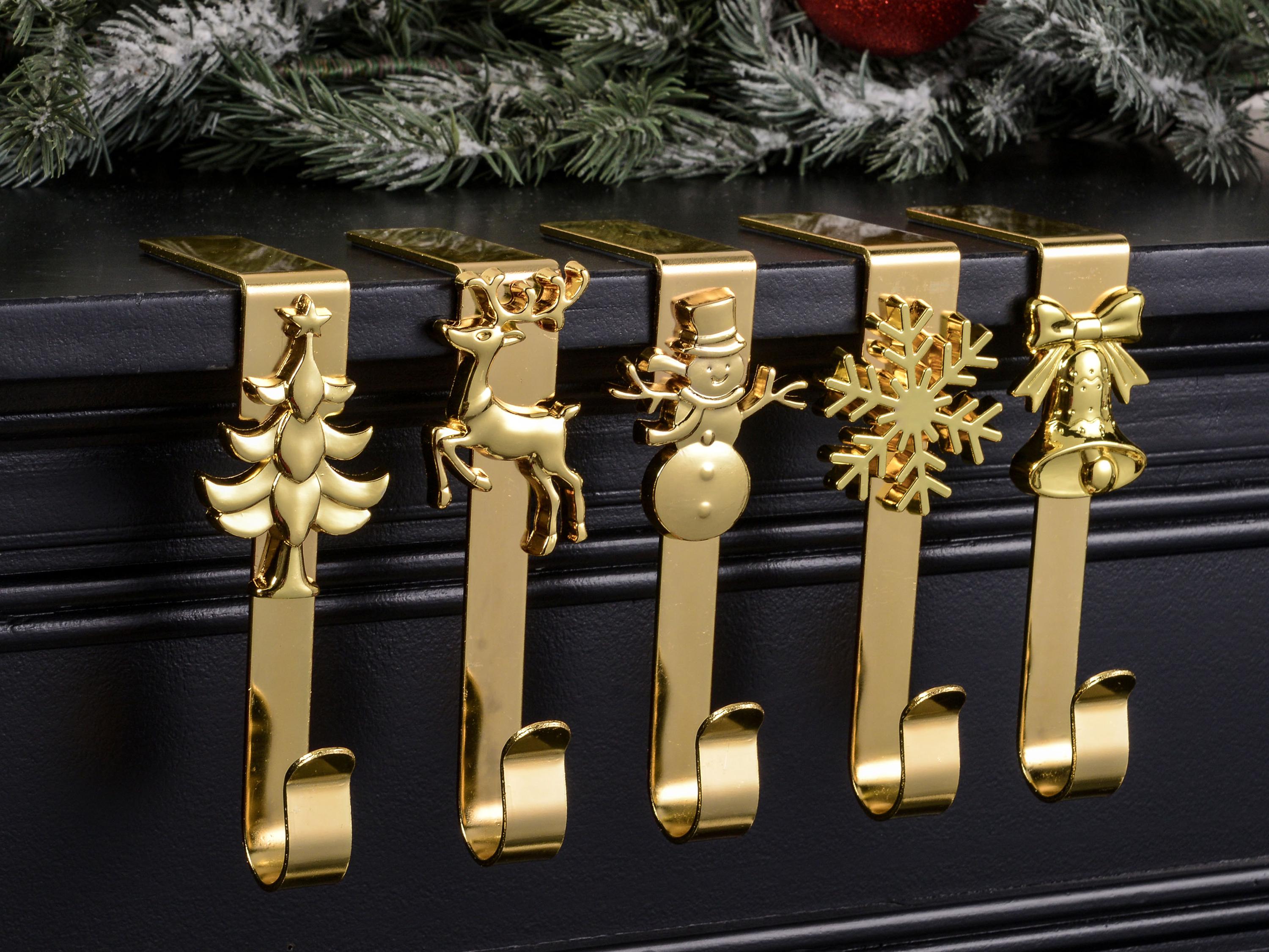 8 Calze Di Natale Da Appendere Con Elementi Tema Natalizio – Babbo Natale, Pupazzo Di Neve, Renna – Decorazioni Per Caminetto, Albero E Scale - 2