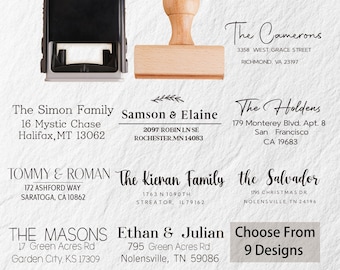 Personalized Return Address Stamp, Custom Self Inking Stamp, Wooden Stamp, Self Stamper Address