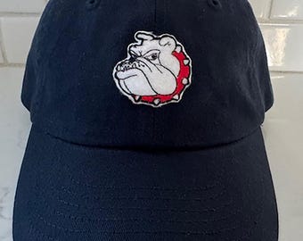 Kids Youth Dad Hat with Bulldog Felt Patch