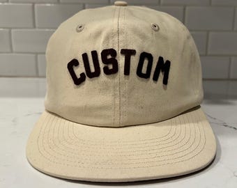 Custom Brushed Cotton Field Trip Hat with Hand Sewn Felt Letters