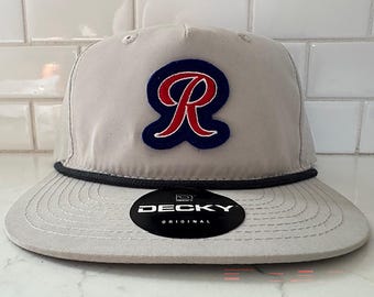 Snapback Rope Hat with "R" Felt Patch