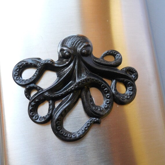 Pendientes de pulpo steampunk con dise/ño de pulpo y g/ótico