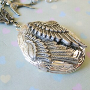 The Original Folded Guardian Angel Wings Enchanted Locket image 2