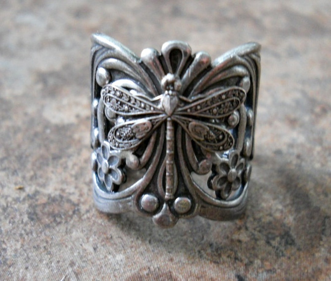 Dragonfly Filigree Silver Ring EXCLUSIVE DESIGN - Etsy