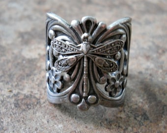 Dragonfly Filigree Silver Ring EXCLUSIVE DESIGN