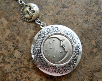 NEW Moon and Stars Enchanted Locket in Silver-EXCLUSIVE DESIGN
