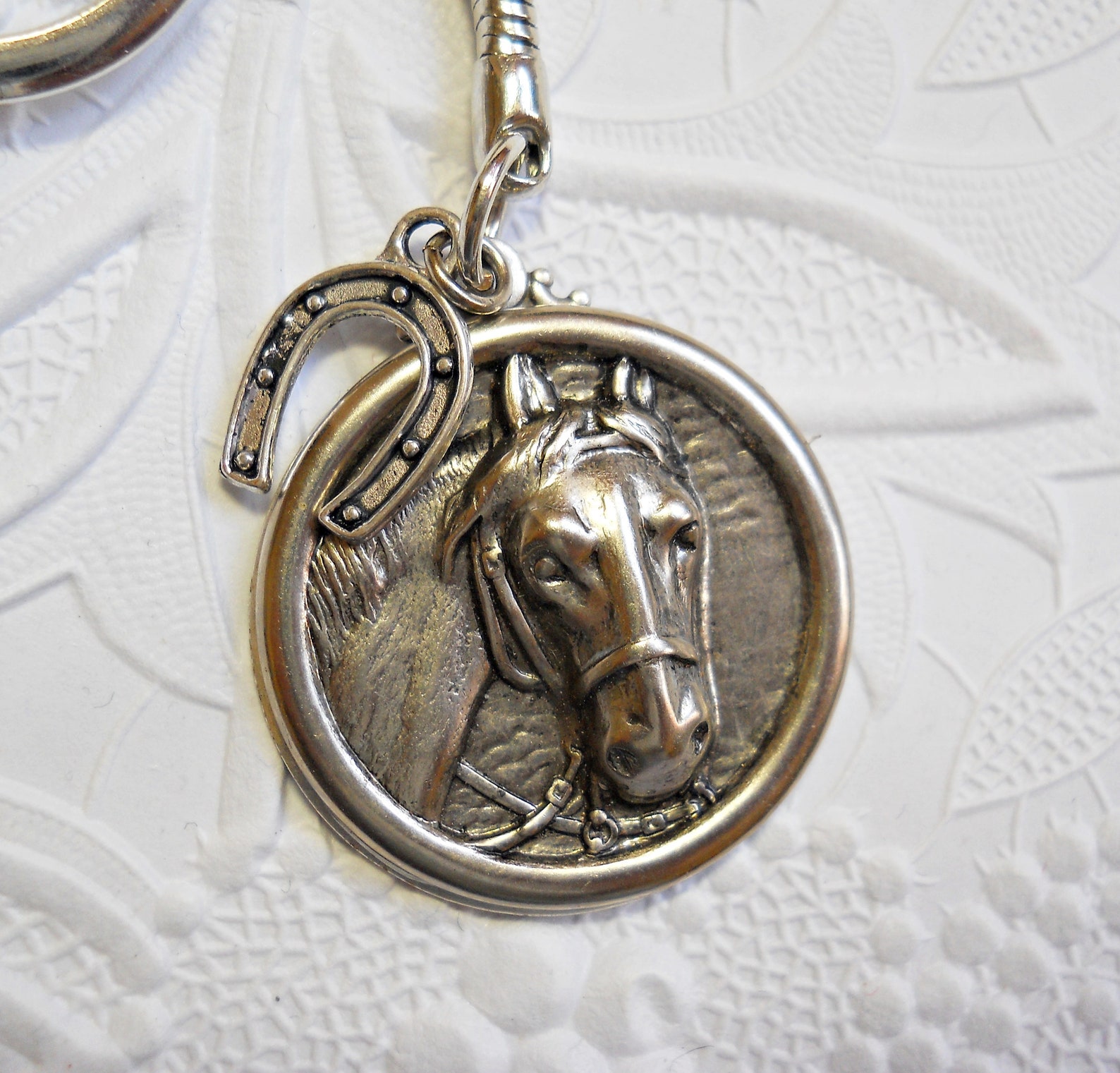 Horse keychain Horse Lovers Key Ring Silver Horse Keychain Etsy