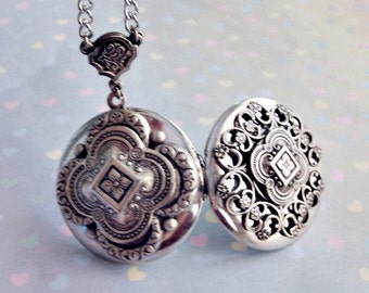 Celtic Splendor DOUBLE SIDED Enchanted Locket Necklace Exclusive Design Only by Enchanted Lockets