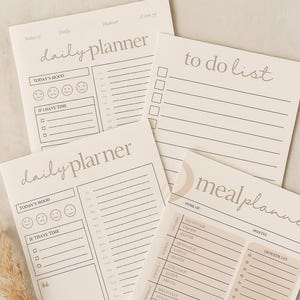 Boho Life Planner – 10 Page Printable PDF + Canva Template | Aesthetic ...