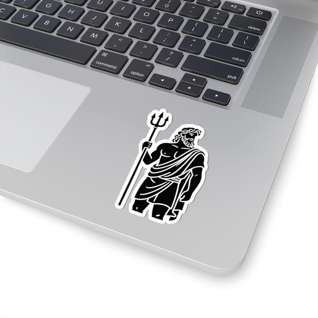 Poseidon Sticker Poseidon Sticker Greek Mythology – Minimalist God Vinyl Decal | Ocean ...