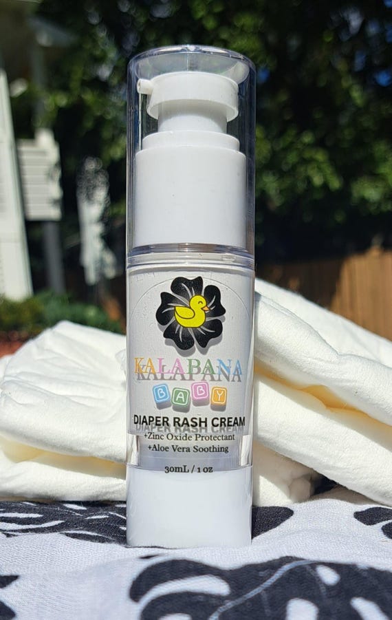 Natural Diaper Rash Cream: Zinc Oxide, Aloe & Macadamia Oil - Etsy Israel