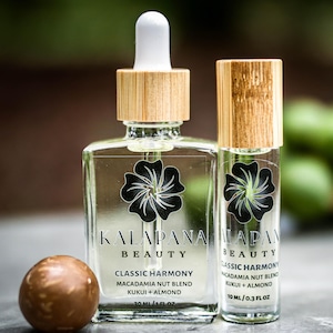 All Natural Face Oil Serum: Macadamia, Kukui, Almond - USA Made