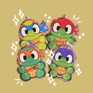 Rise of the Turtle Boys - 2.5&#39;&#39; Acrylic Keychains - Key Accessories - Turtle Lovers