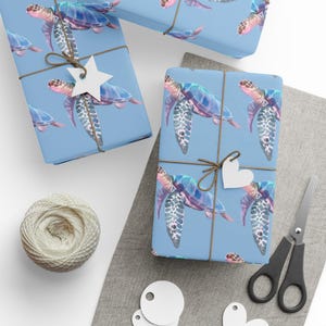 Carta da regalo Turtle Ocean, carta da regalo per compleanno, confezioni regalo per le feste, confezioni per eventi speciali, confezioni festive