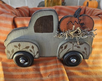 Camión de calabazas, camión de granja, decoración de temporada, decoración del hogar