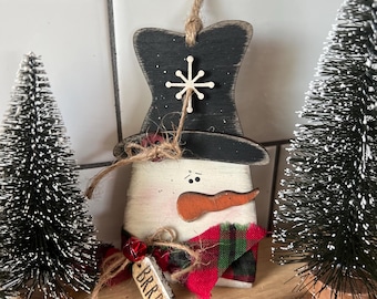 Brr snowman ornament, Christmas ornament, Holiday decor, tiered tray decor, country farmhouse decor