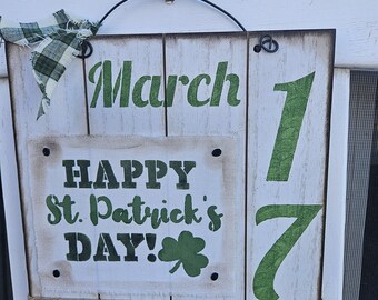 Happy St Patricks day sign, holiday decor